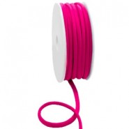 Stitched elastisch Ibiza koord Fuchsia pink